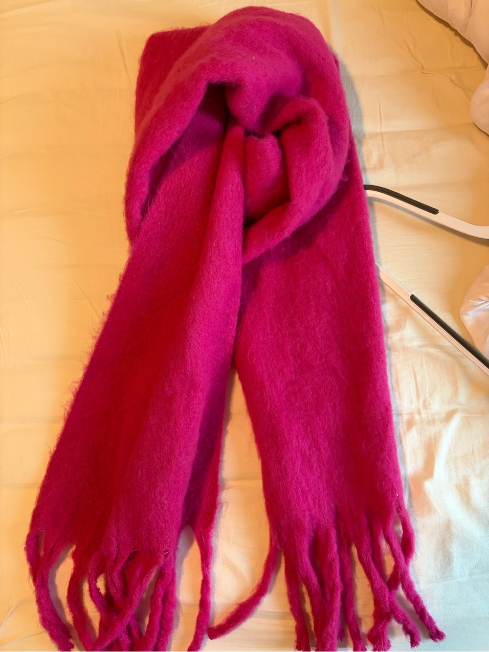 GAP Bright Fuchsia Fringe Scarf